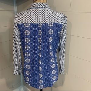 American Sweetheart Long Sleeve Button Down Shirt w/ Pattern Block